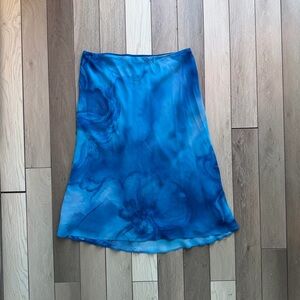 Tessuto Y2K Blue Floral Skirt With Flowers Design